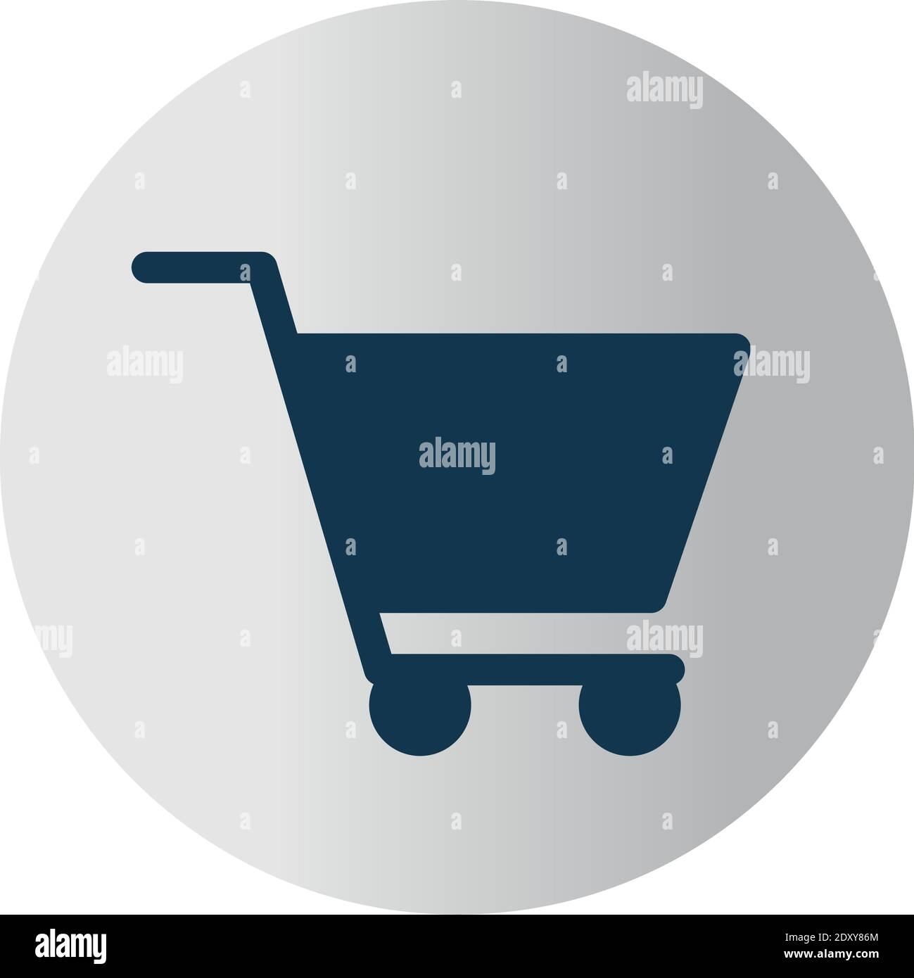 shopping cart app inside a bubble Stock Vector