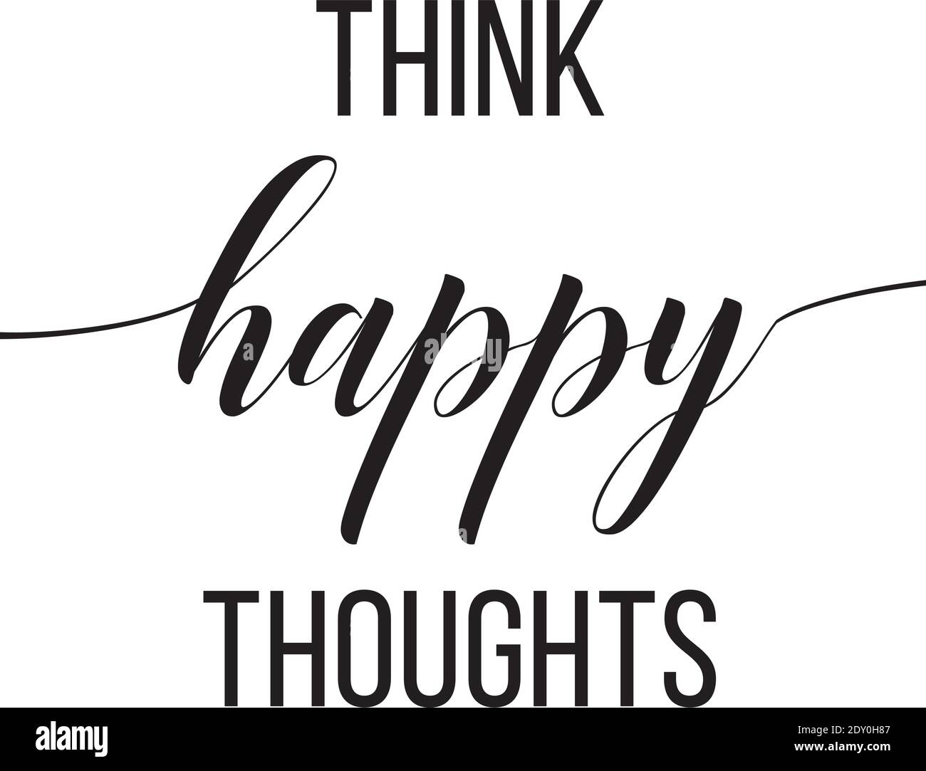 Think happy thoughts stock vector image art alamy