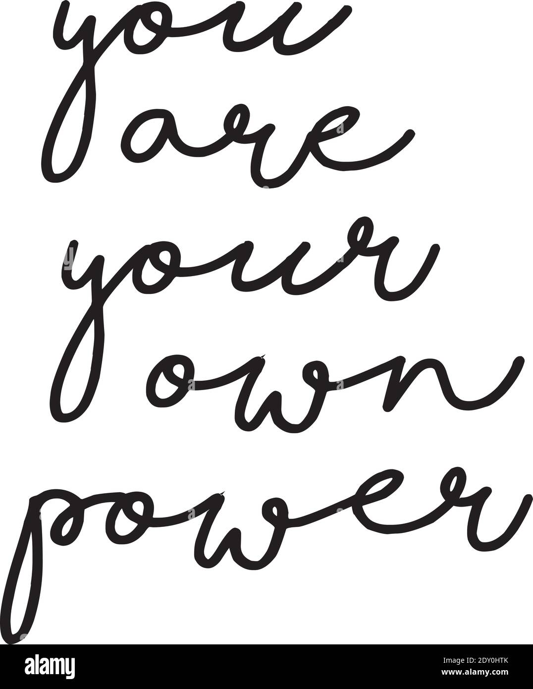 You are your own power Stock Vector