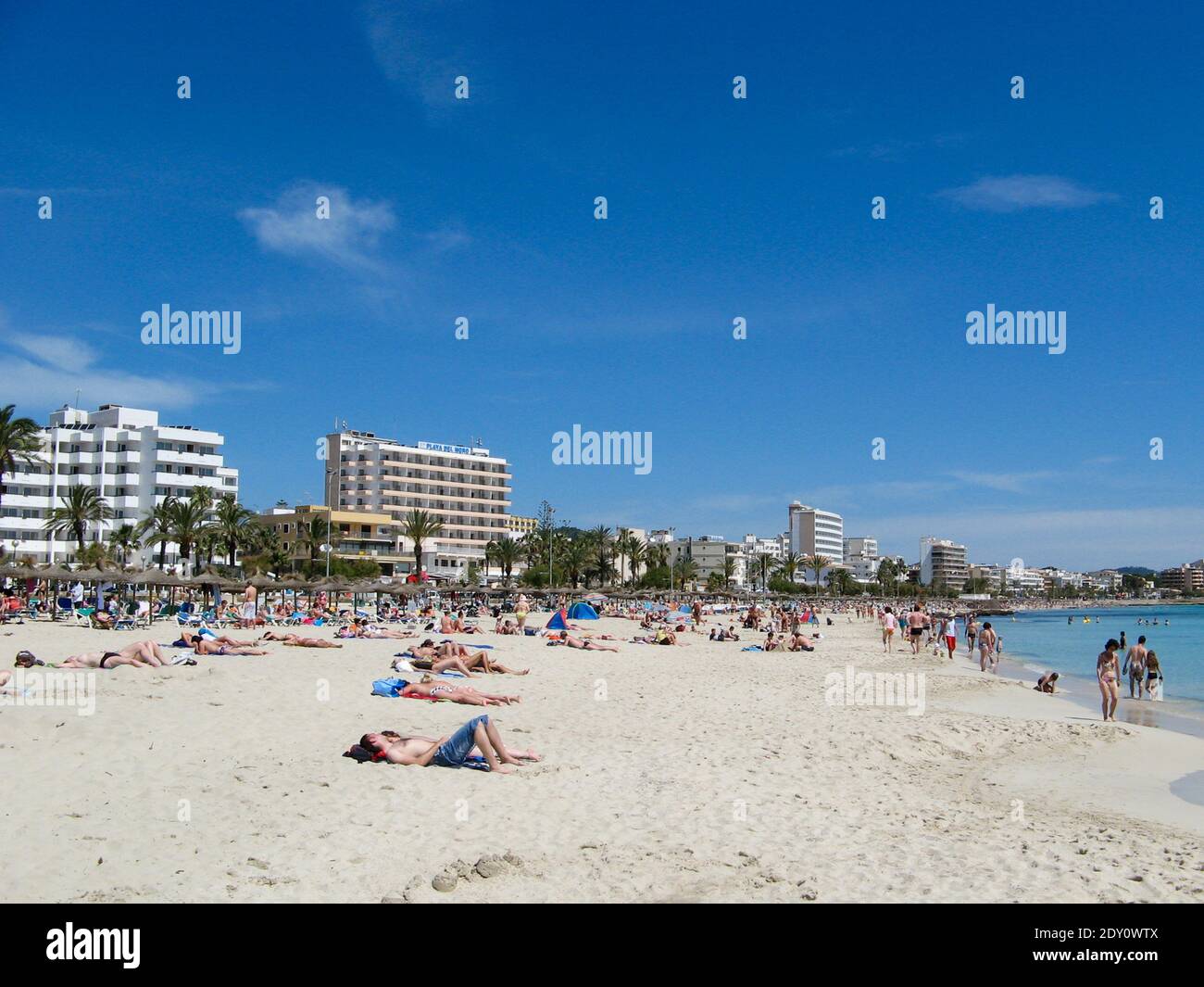 Coastline of Cala Millor municipality in Spanish Balearic Island of  Mallorca Stock Photo - Alamy