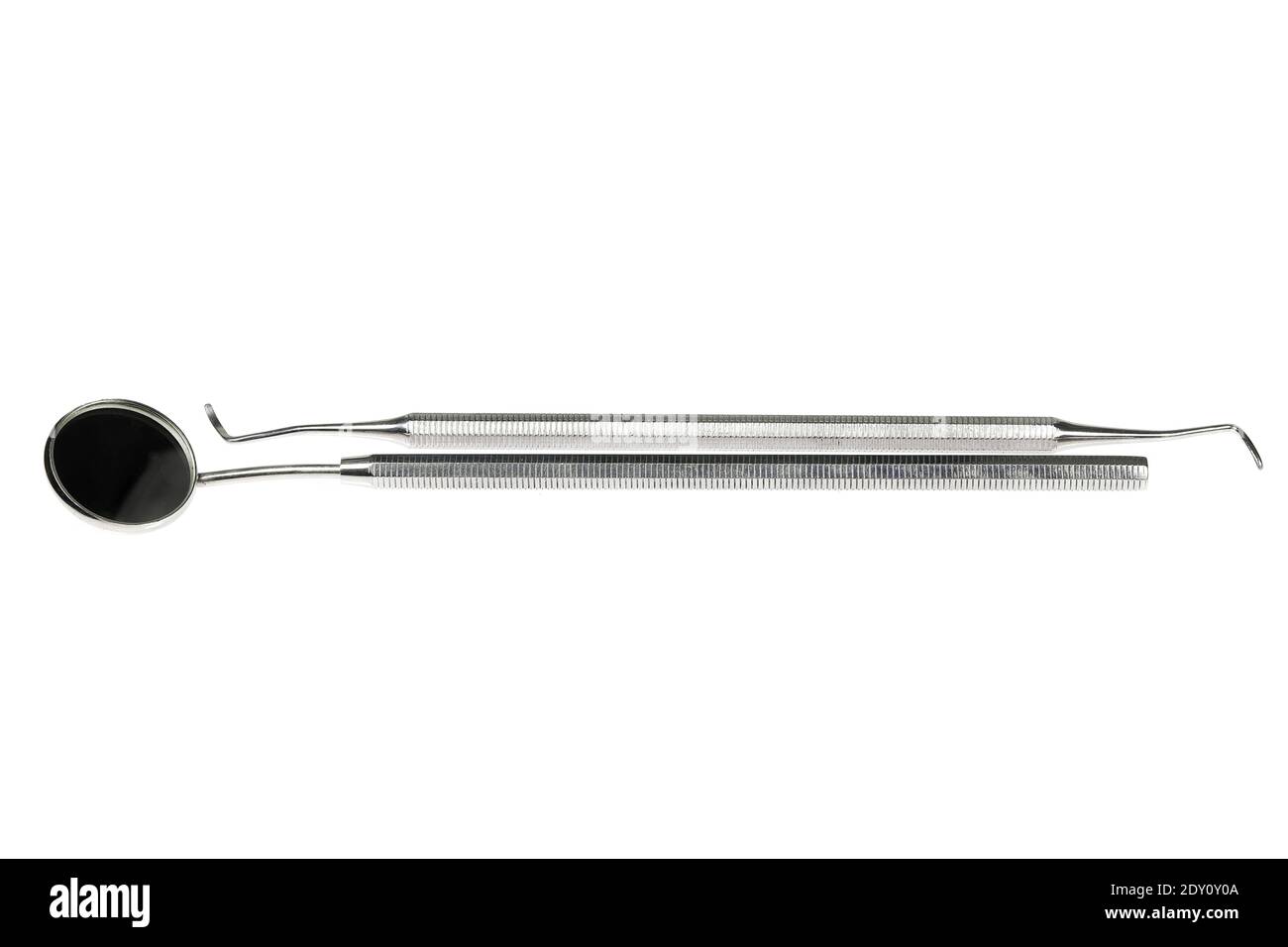 dental instruments isolated on white background Stock Photo