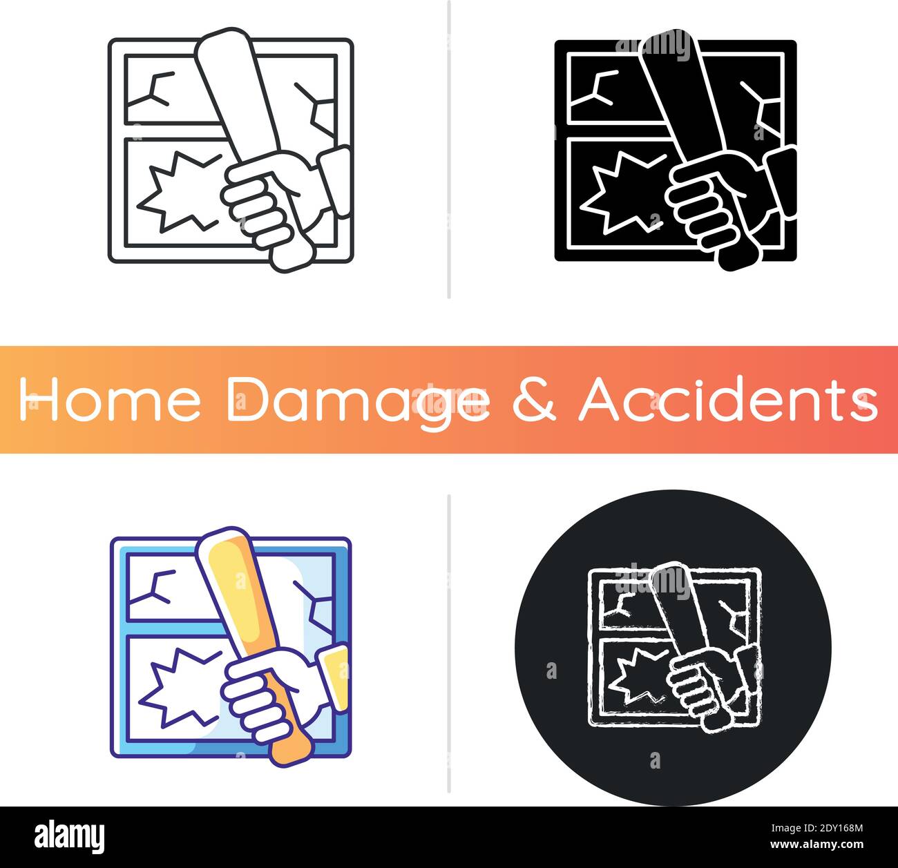 Vandalism icon Stock Vector