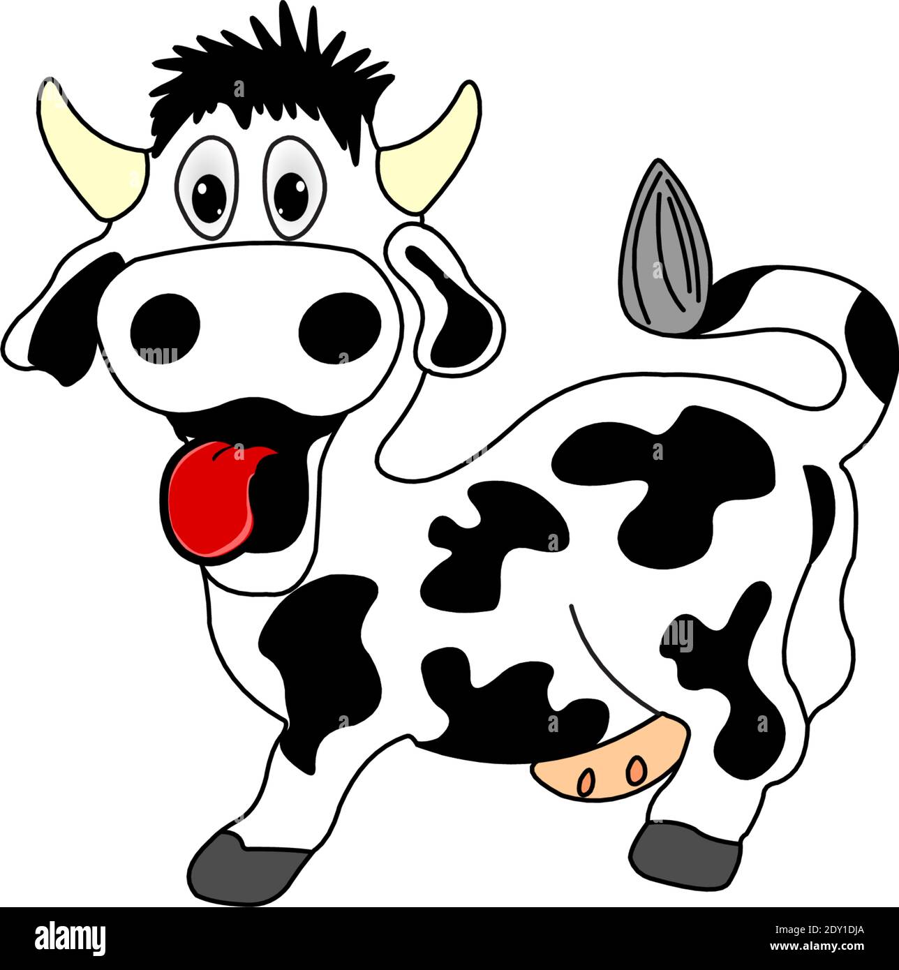 Funny cow for farm Stock Vector