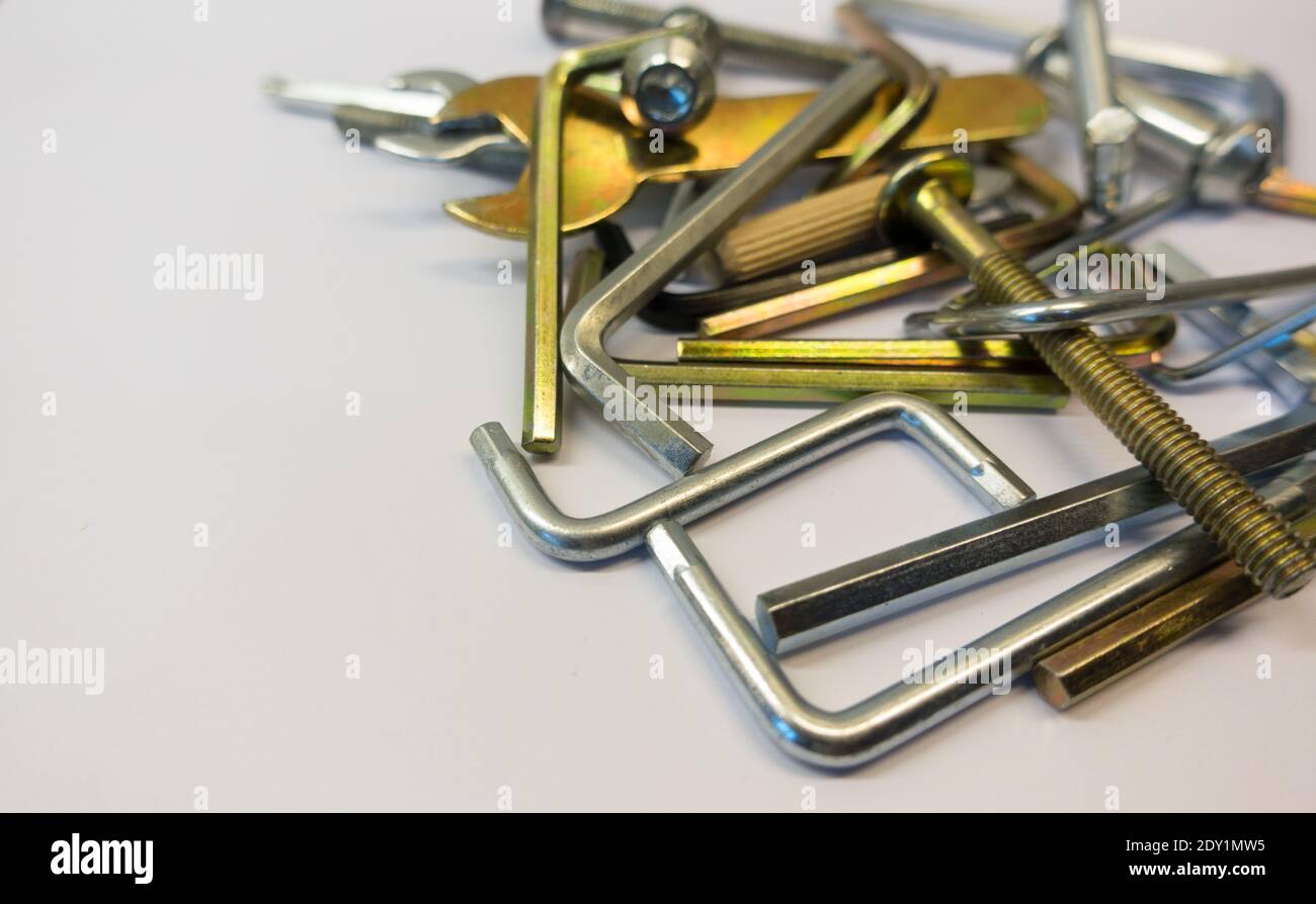 Bunch of Allen keys or Hex keys and other screws Stock Photo Alamy