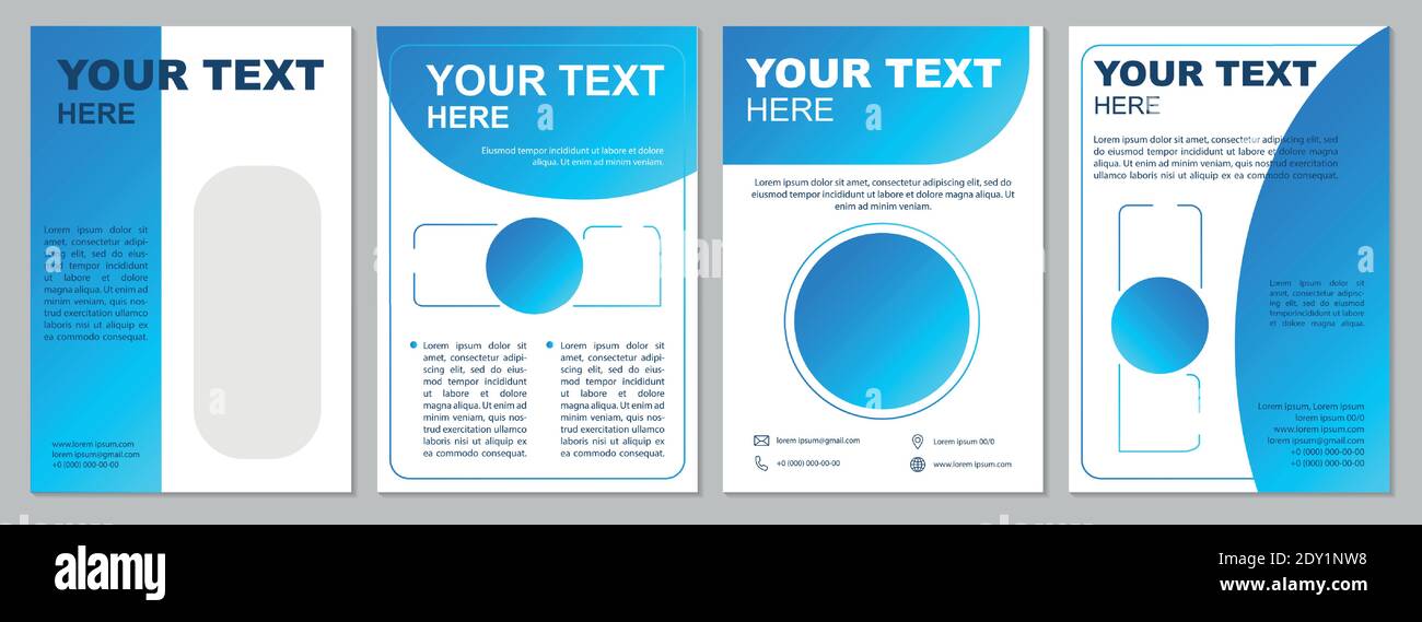 Blue gradient creative brochure template Stock Vector Image & Art - Alamy