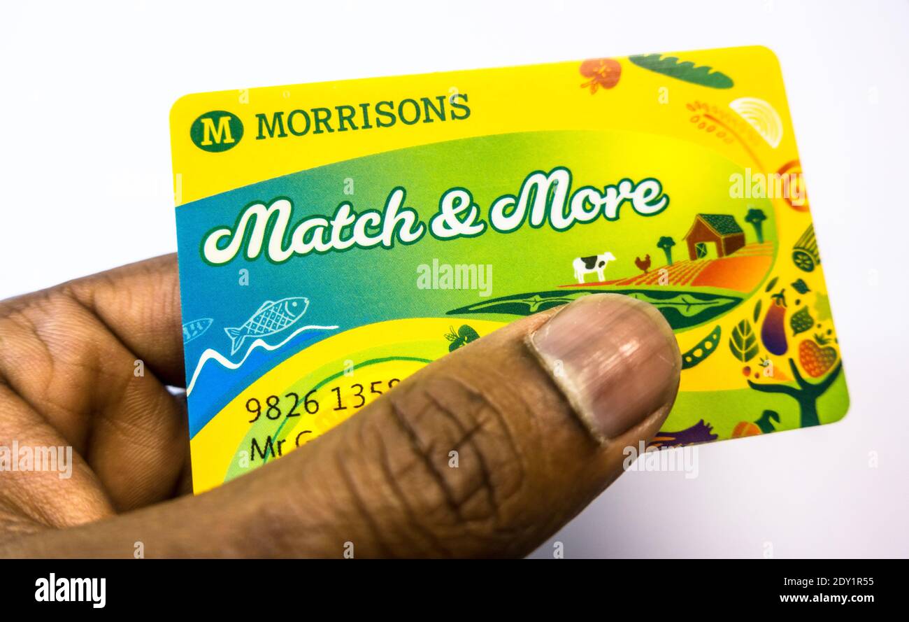 Morrisons match and more loyalty points card Stock Photo Alamy
