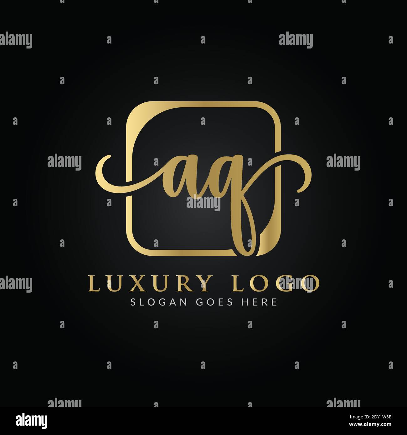 Initial AQ letter Logo Design vector Template. Creative Luxury Letter ...