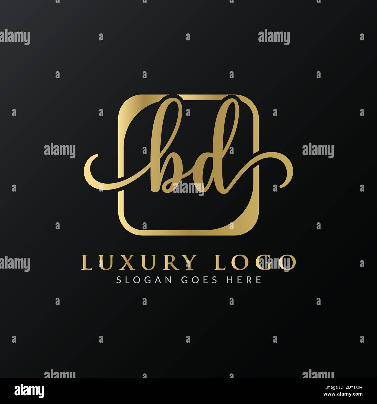Initial BD Letter Logo Creative Modern Typography Vector Template. Creative Luxury Letter BD Logo Vector. Stock Vector