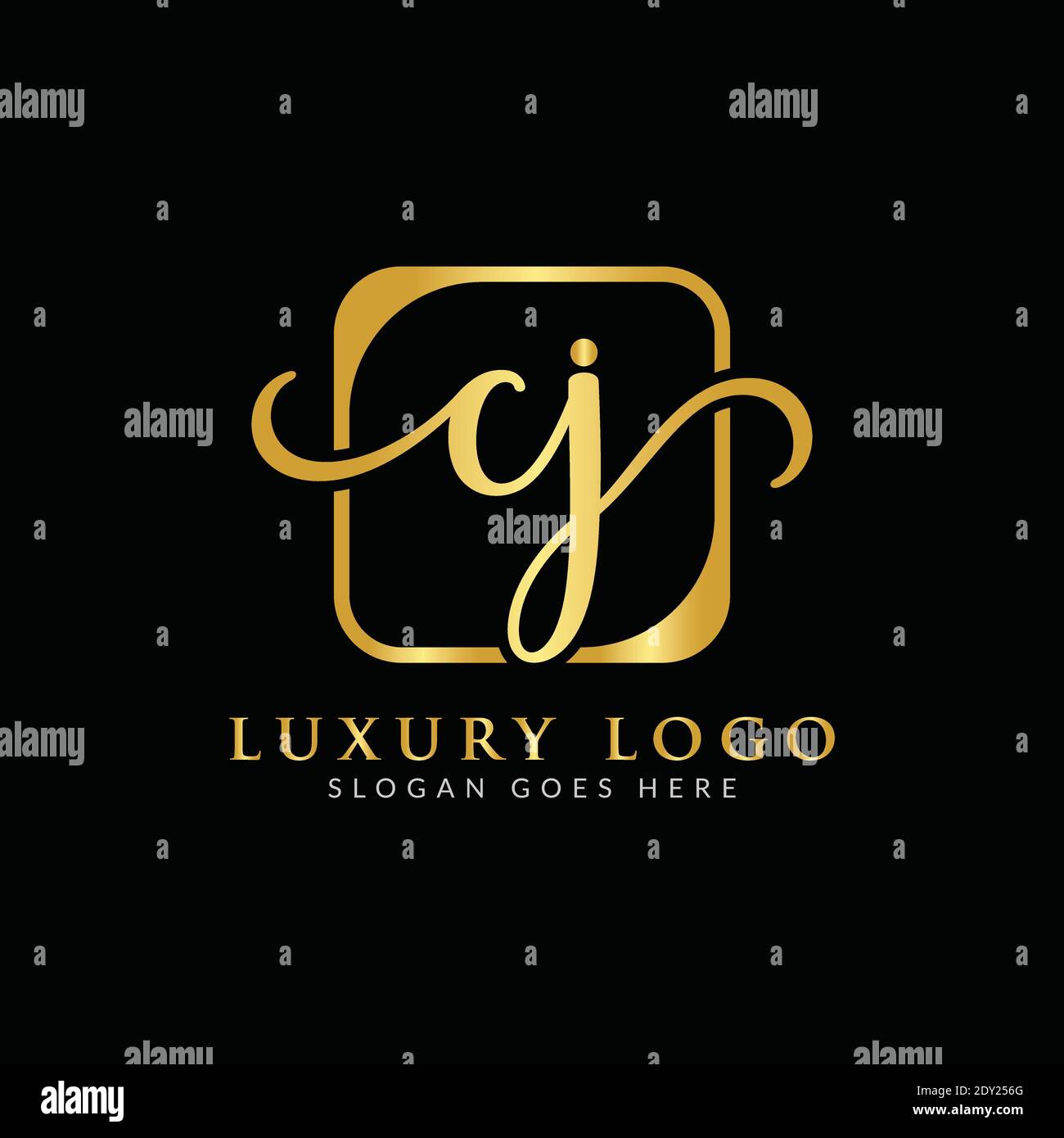 Initial CJ Letter Logo Creative Modern Typography Vector Template ...