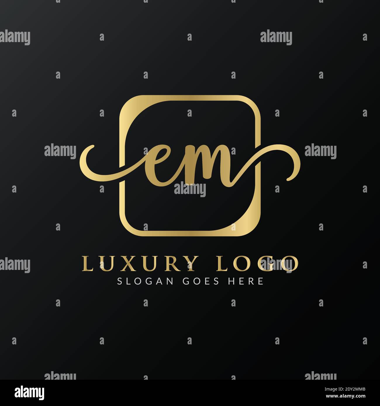 Initial EM Letter Logo Creative Modern Typography Vector Template ...