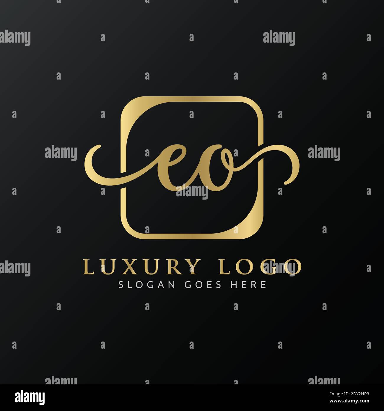 Initial EO Letter Logo Creative Modern Typography Vector Template. Creative Abstract Letter EO Logo Design Stock Vector