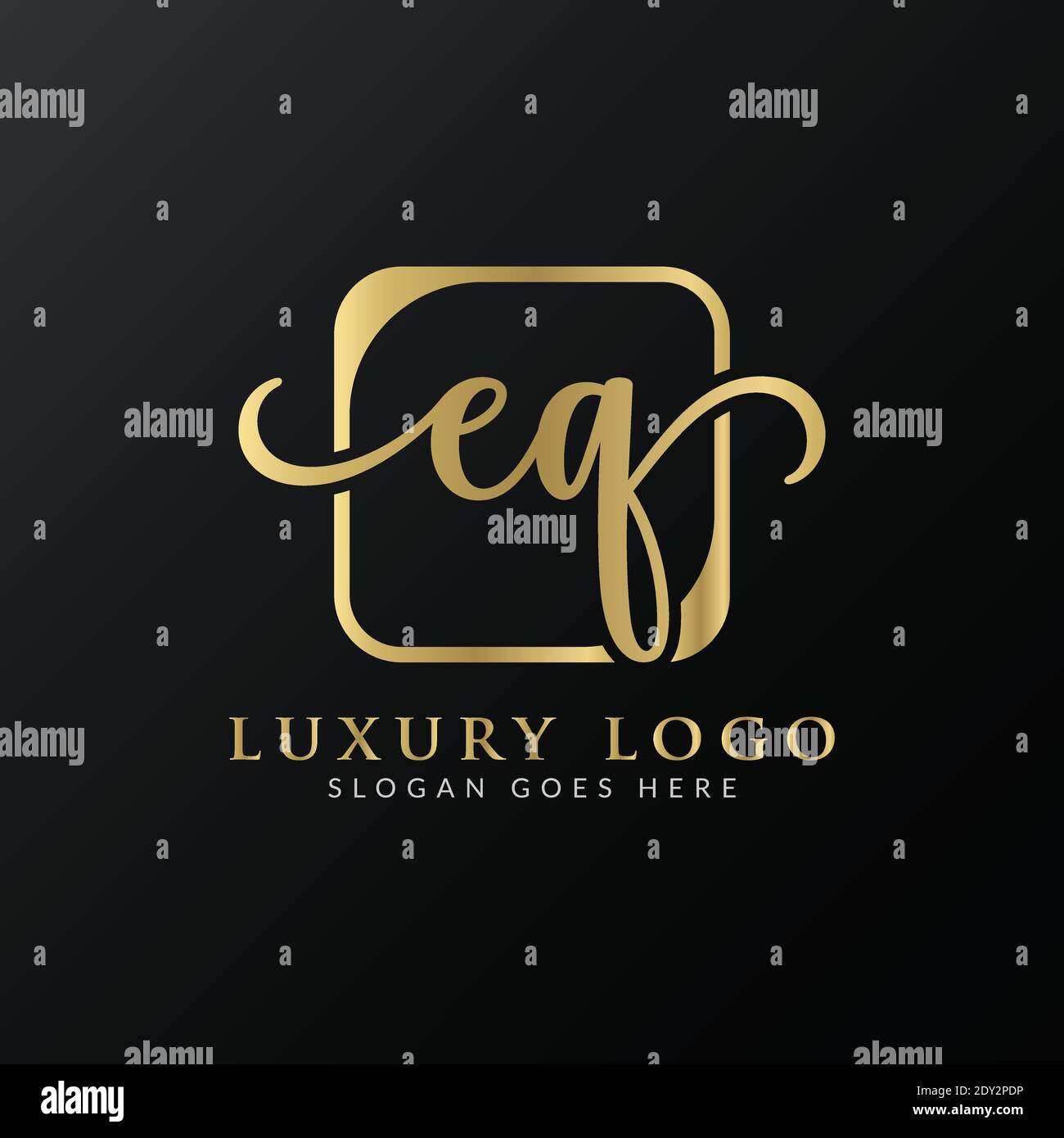 Initial EQ Letter Logo Creative Modern Typography Vector Template ...