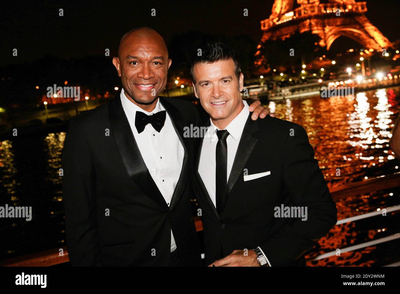 Bruce Johnson and Roch Voisine attending Forever Gentlemen 2 party to celebrate new album, in Paris, France on October 1, 2014. Photo by Jerome Domine/ABACAPRESS.COM Stock Photo