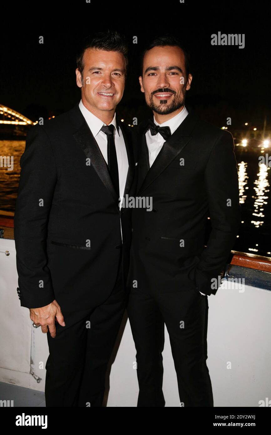 Damien Sargue and Roch Voisine attending Forever Gentlemen 2 party to celebrate new album, in Paris, France on October 1, 2014. Photo by Jerome Domine/ABACAPRESS.COM Stock Photo