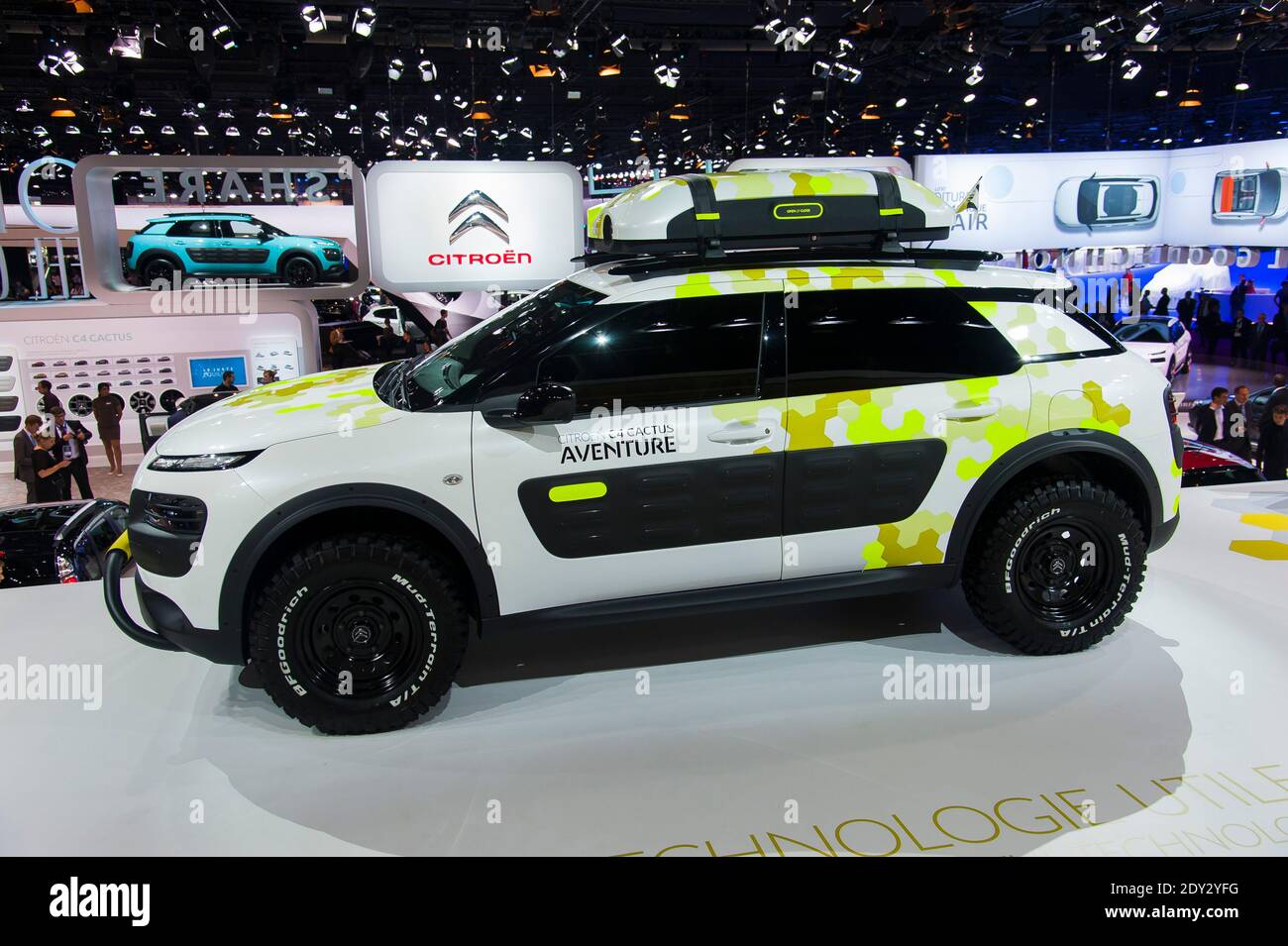 The new Citroen C4 Cactus Aventure during the press day of the Paris Motor  Show, known