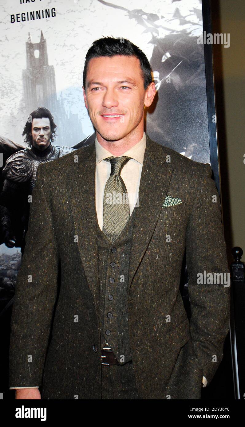 Actor Luke Evans arrives to the AMC Loews 34th Street in Manhattan for a screening of 'Dracula Untold' in New York City, NY, USA on October 6, 2014. Photo by Roy Caratozzolo/ABACAPRESS.COM Stock Photo