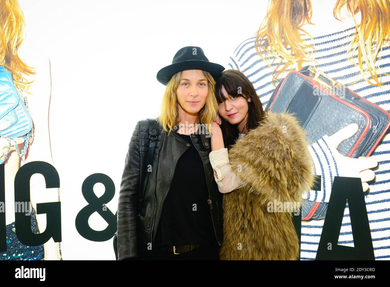 Exclusive. Cecila Bonstrom and Irina Lazareanu attending at the opening party for the new Zadig & Voltaire flagship store in Paris, France on October 9. 2014. Photo by Karine Mahiout/ABACAPRESS.COM Stock Photo