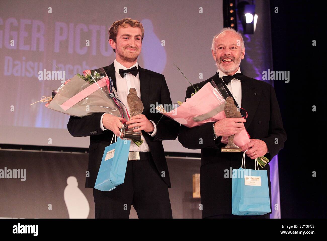 The Movie 'The Bigger Picture' receive the best short Film Award and Michael Radford receives 'Hitchcock d'honneur' during the closing ceremony of the 25th British Film Festival of Dinard, held at Palais des Arts in Dinard, France, on October 11, 2014. Photo by Audrey Poree/ABACAPRESS.COM Stock Photo