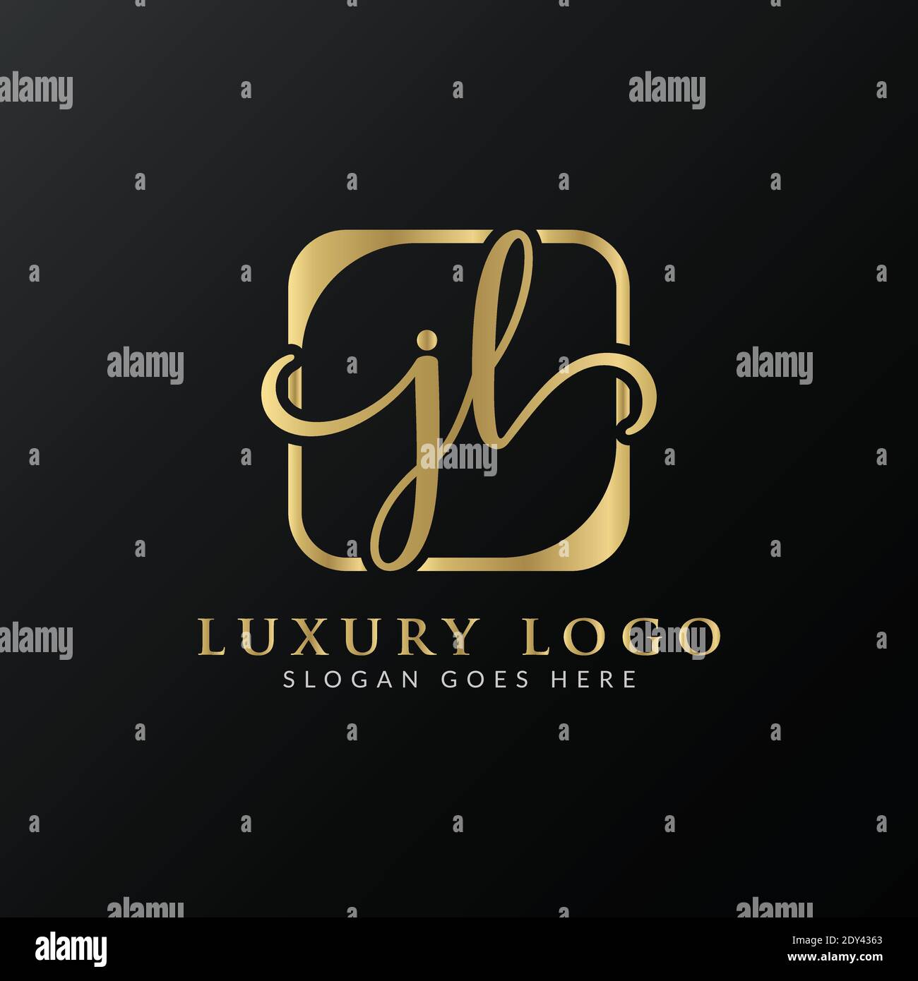 Creative letter JL Logo Design Vector Template. Initial Luxury Letter JL Logo Design Stock Vector
