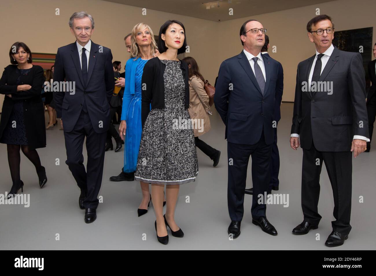 Left to right: Bernard Arnault and his wife Helene Mercier, French actor  Jean Reno and his fiancee Zofia Borucka, Antoine Arnault and Kate Hudson  attend the Christian Dior's Fall-Winter 2006-2007 Ready-to-Wear collection