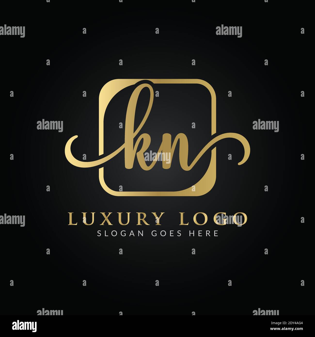 Linked Letter KN Logo Design vector Template. Creative Abstract KN