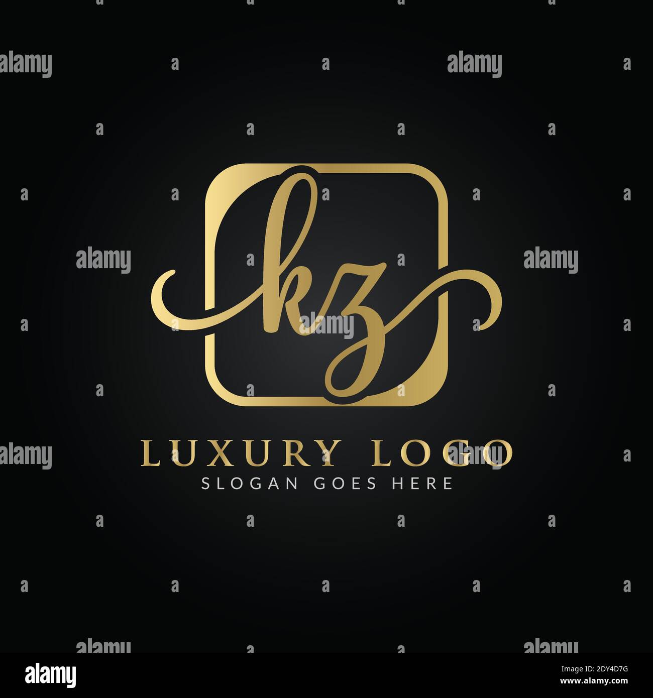 Linked Letter KZ Logo Design vector Template. Creative Abstract KZ ...