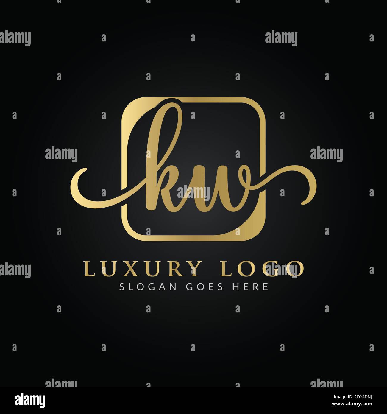 Linked Letter KW Logo Design vector Template. Creative Abstract KW