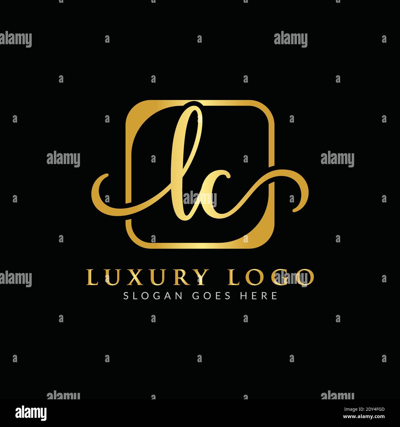 Initial LC letter Logo Design vector Template. Luxury Letter LC logo Design Stock Vector