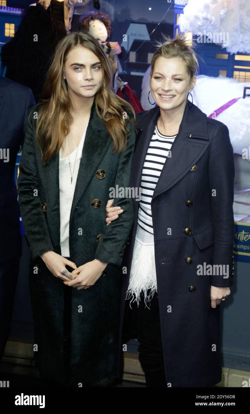 Burberry's new faces Cara Delevingne and Kate Moss attend the launch of