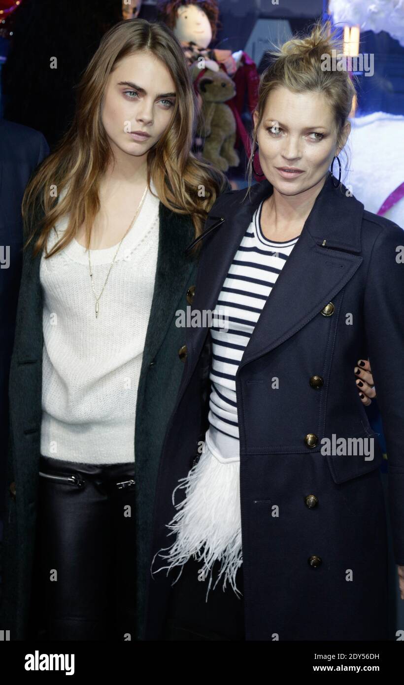 Burberry's new faces Cara Delevingne and Kate Moss attend the launch of