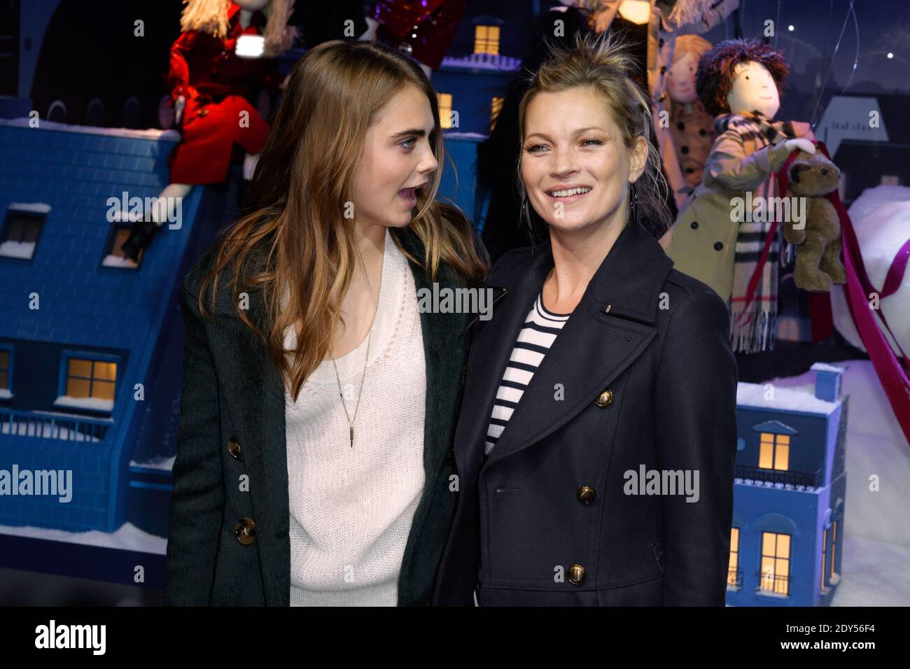 Burberry's new faces Cara Delevingne and Kate Moss attend the launch of