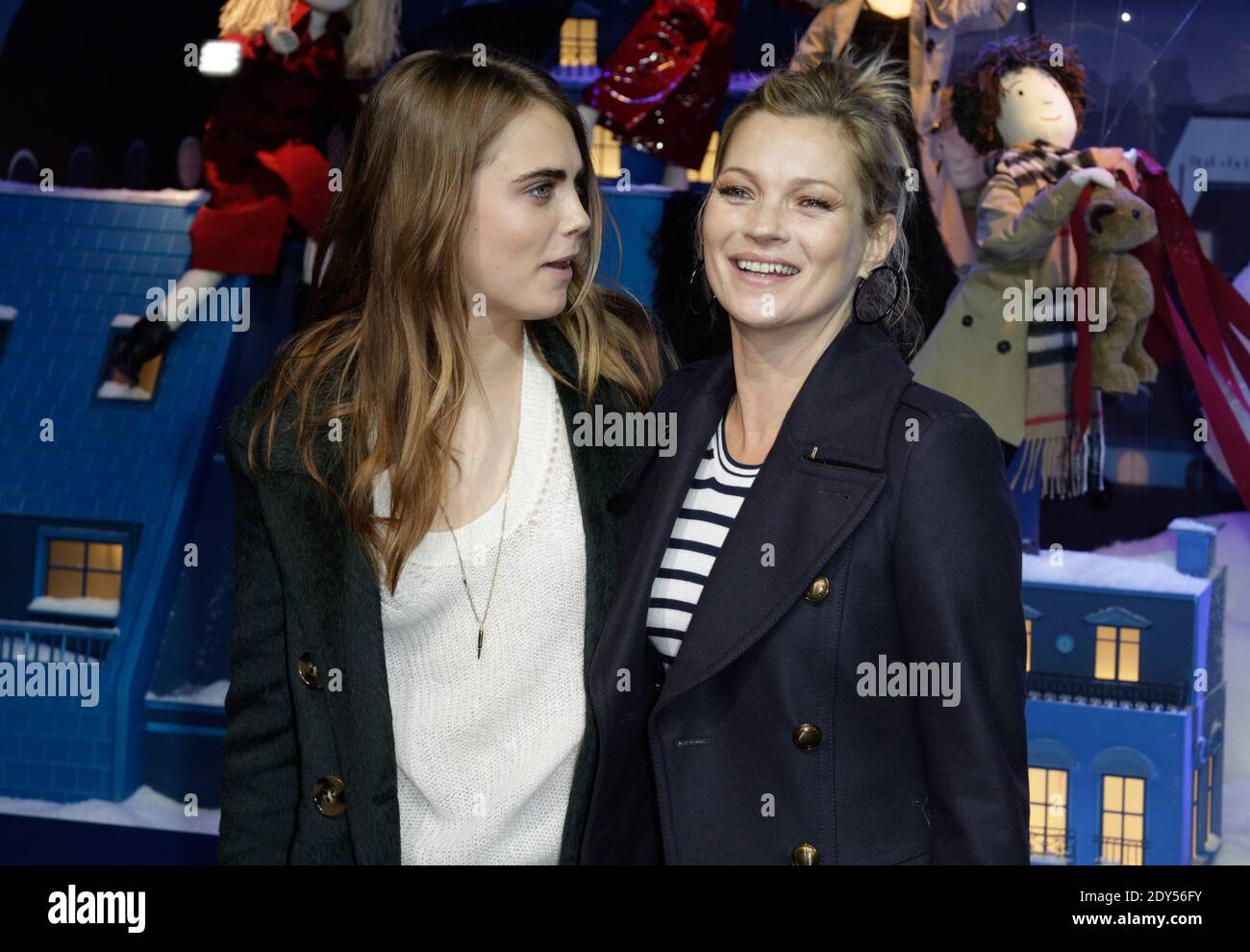 Burberry's new faces Cara Delevingne and Kate Moss attend the launch of