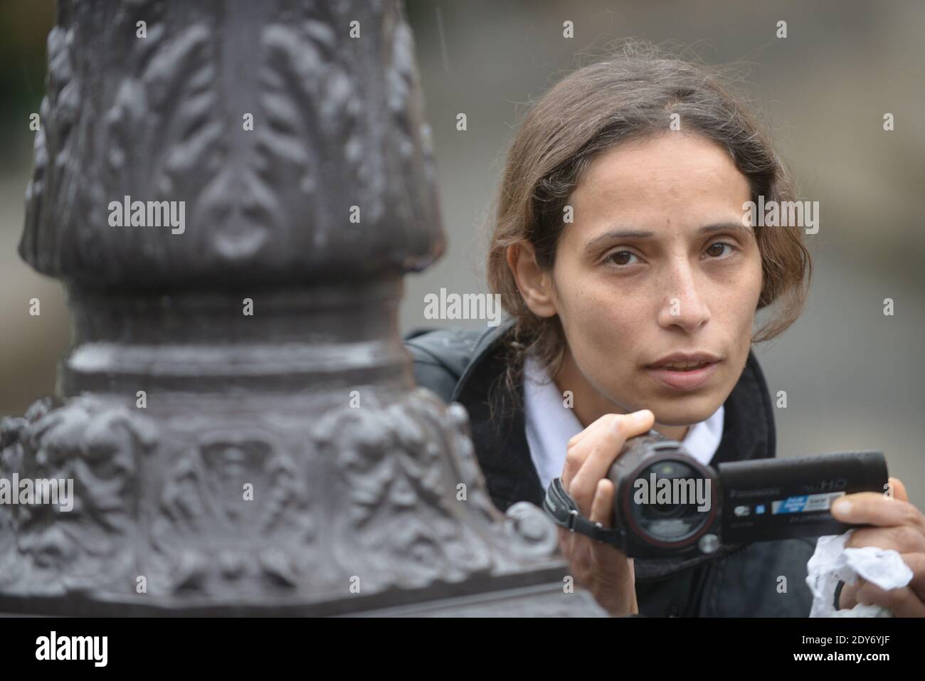 Syrian (and Kurdish) director Wiam Simav Bedirxan ('Silver Water' or 'Eau Argentee') poses in Paris, France, on June 4, 2014. Photo by Ammar Abd Rabbo/ABACAPRESS.COM Stock Photo