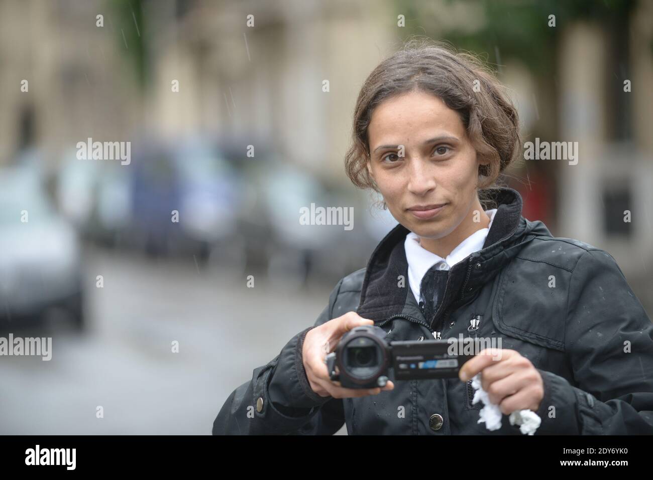 Syrian (and Kurdish) director Wiam Simav Bedirxan ('Silver Water' or 'Eau Argentee') poses in Paris, France, on June 4, 2014. Photo by Ammar Abd Rabbo/ABACAPRESS.COM Stock Photo