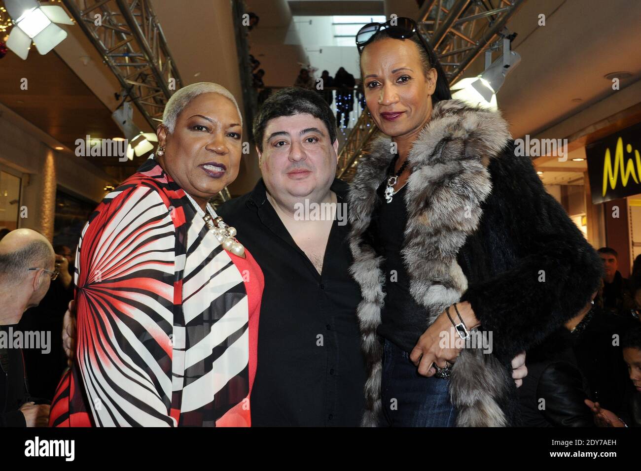 Firmine Richard, Edmond Boublil and Vincent McDoom attending the runway  show for Firmine Richard's '46 et Plus' new Ready-to-wear collection (the  brand is exclusively aiming for big size customers) at La Vache