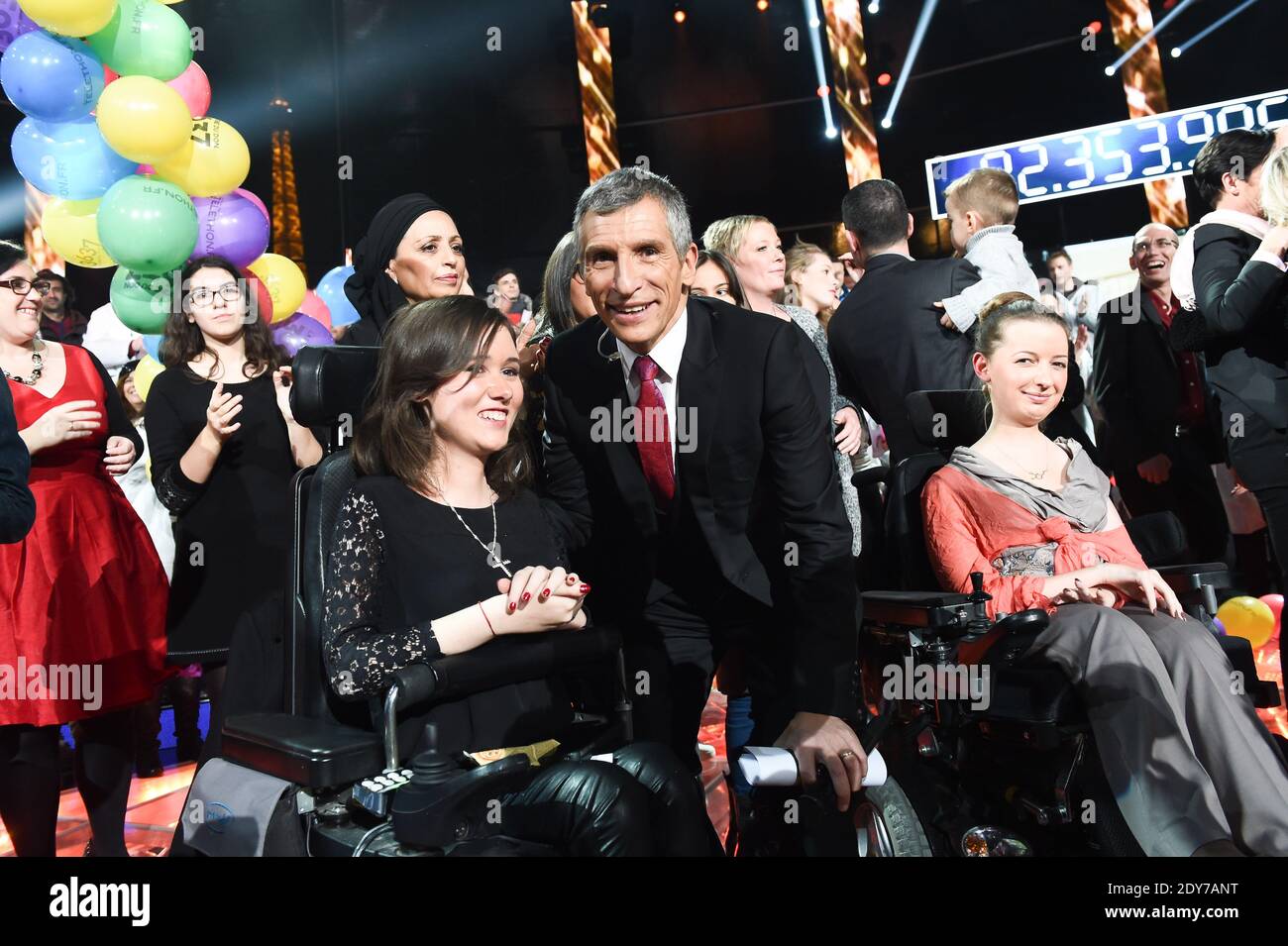 Nagui attending the 28th Telethon, France's biggest annual fund-raising event with 30 hours of live television transmission, on December 6, 2014 in Paris, France. The event aims to collect funds for research on genetic diseases such as myopathy, a neuromuscular disease. Photo by Nicolas Gouhier / ABACAPRESS.COM Stock Photo