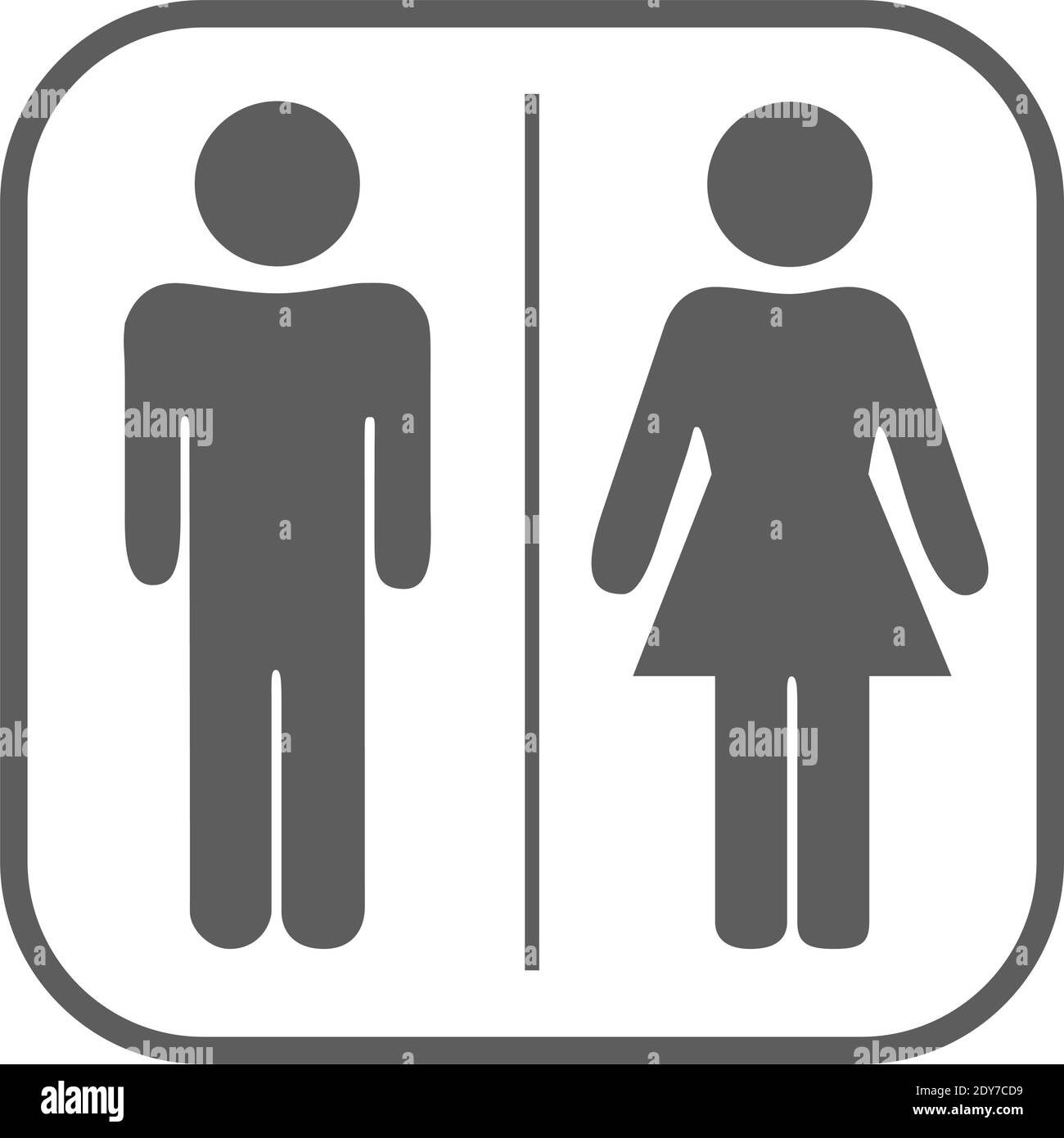 Toilets Icon Unisex Vector WC sign man woman icon Stock Vector