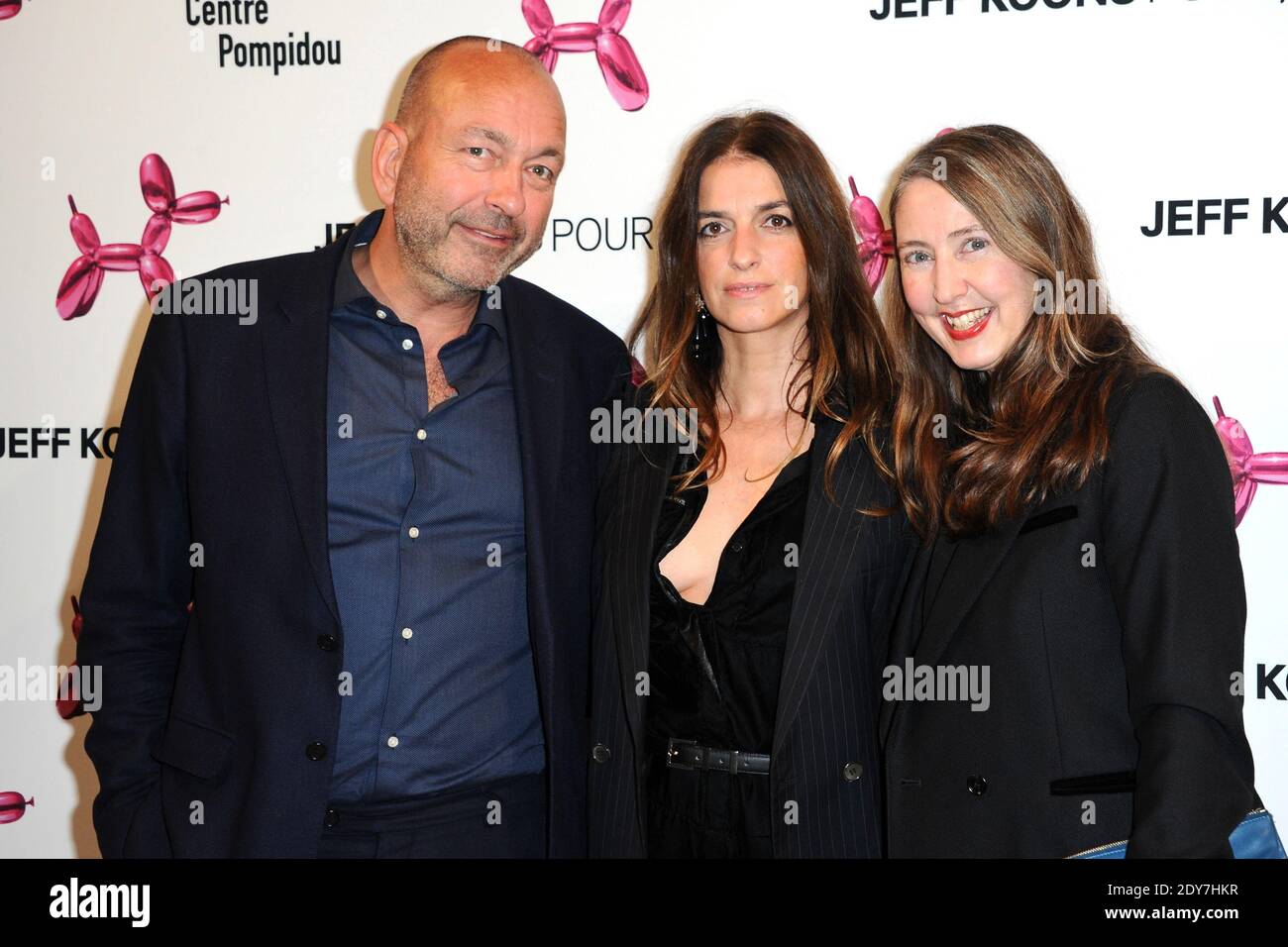 Creative Director Donald Schneider, Joana Preiss and H&M Head of Design Ann  Sofie Johansson attending the Jeff Koons for H&M party at the Centre  Pompidou in Paris, France, on december 10, 2014.