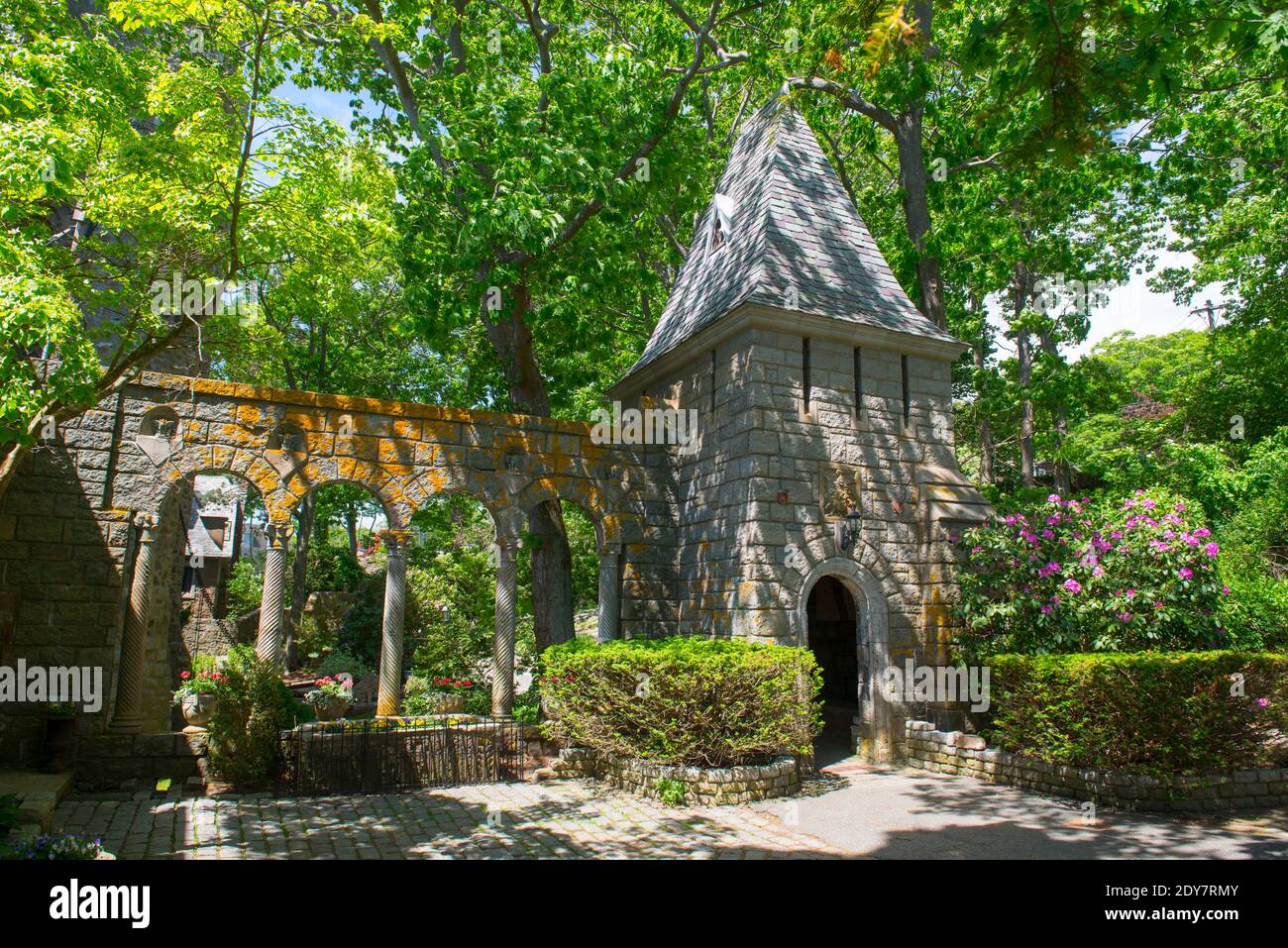 Hammond Castle in village of Magnolia in Gloucester, Massachusetts MA, USA. Stock Photo