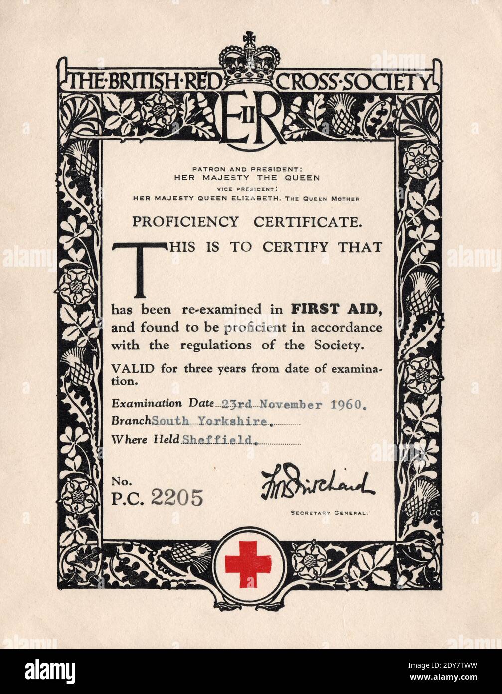 Red Cross Nursing School Diploma 1906