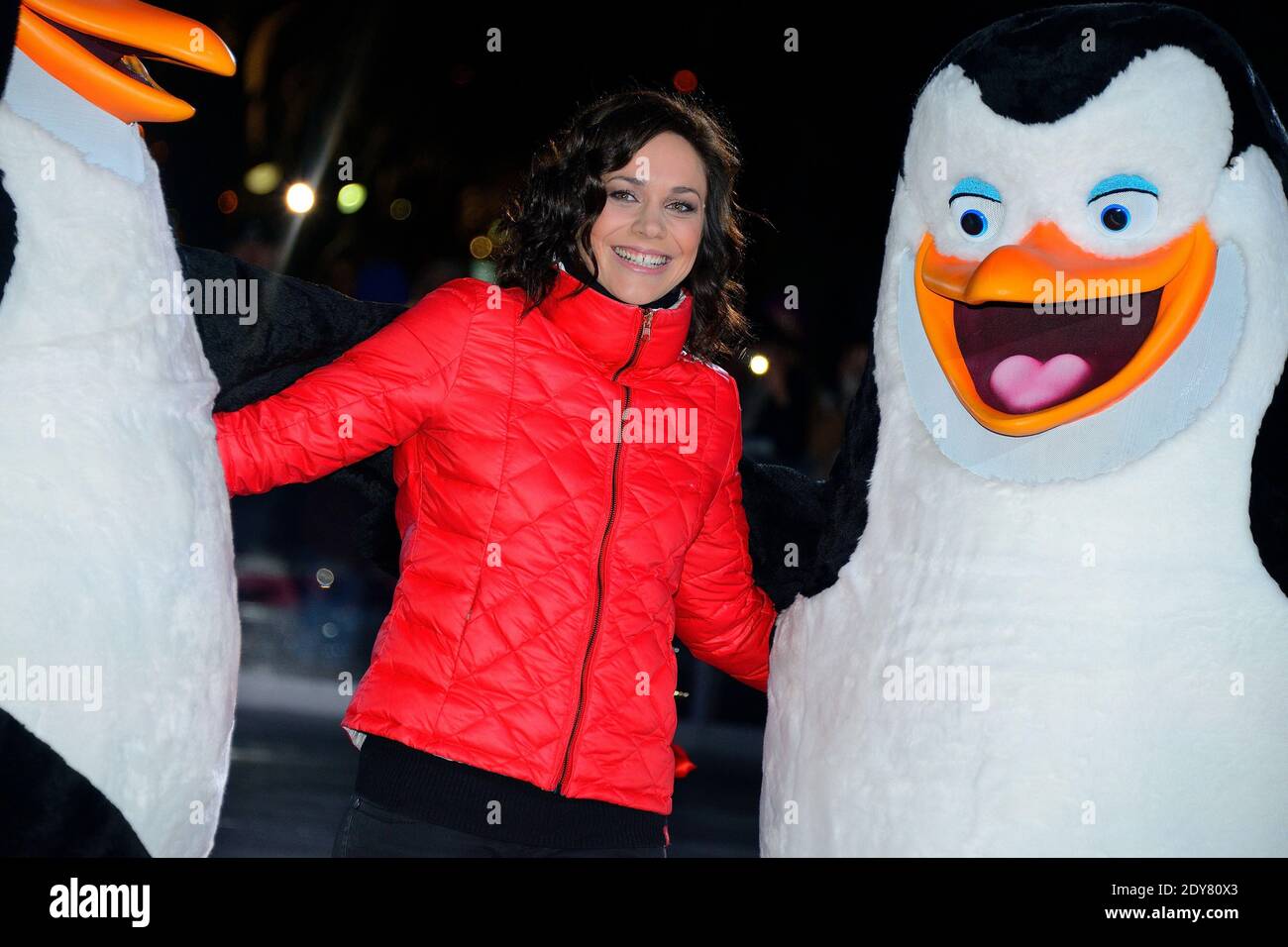 Nathalie Pechalat attends the inauguration of the temporary ice rink at