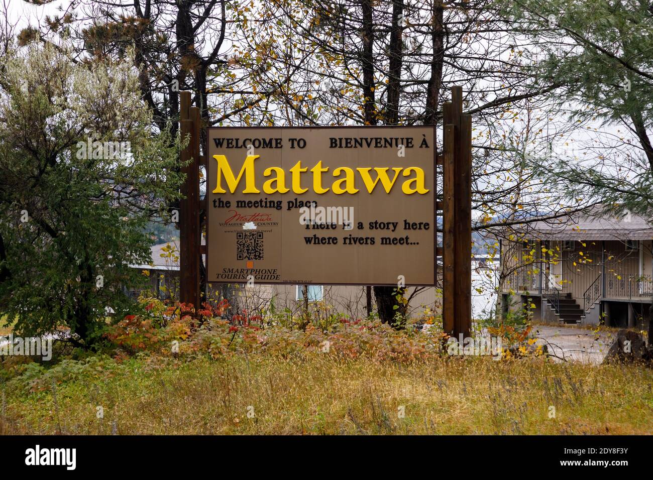 The Mattawa gateway sign. Town of Mattawa, Nipissing District, Ontario