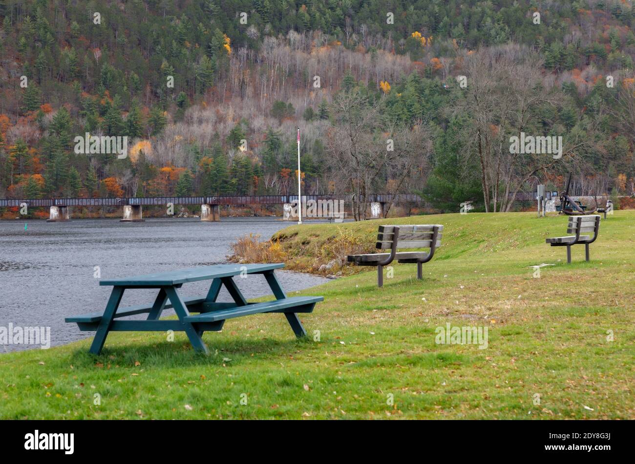 Explorer's Point Park in the Town of Mattawa, Nipissing District, Ontario, Canada. Stock Photo