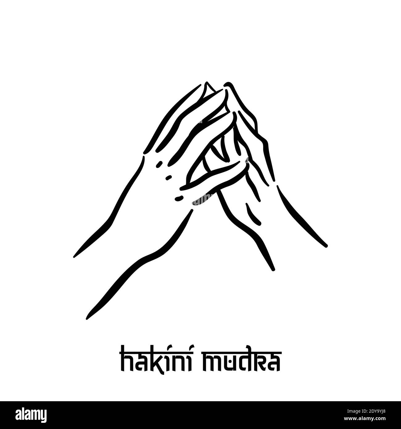 Hakini mudra. Hand spirituality hindu yoga of fingers gesture ...