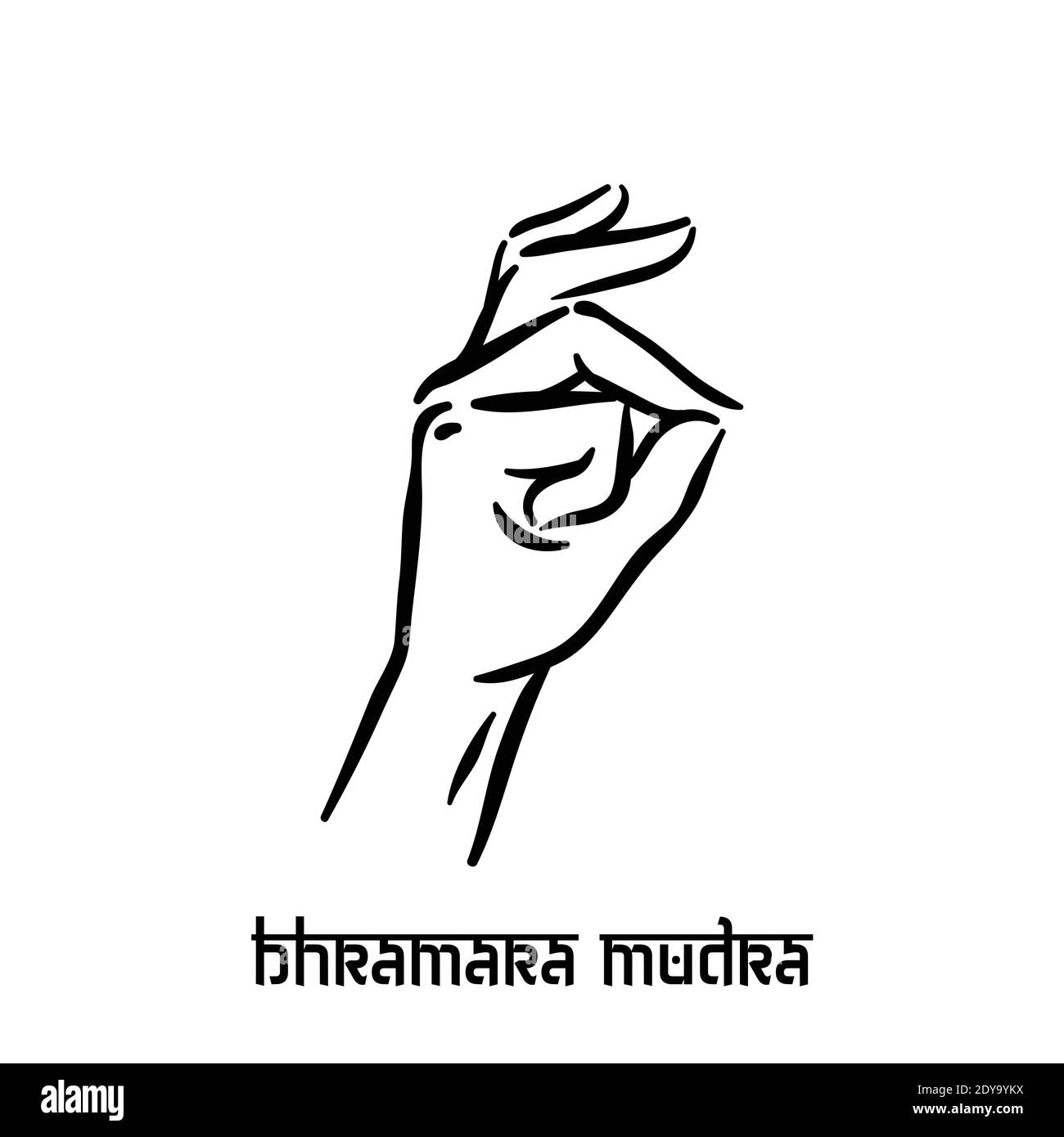Bhramara mudra. Hand spirituality hindu yoga of fingers gesture ...