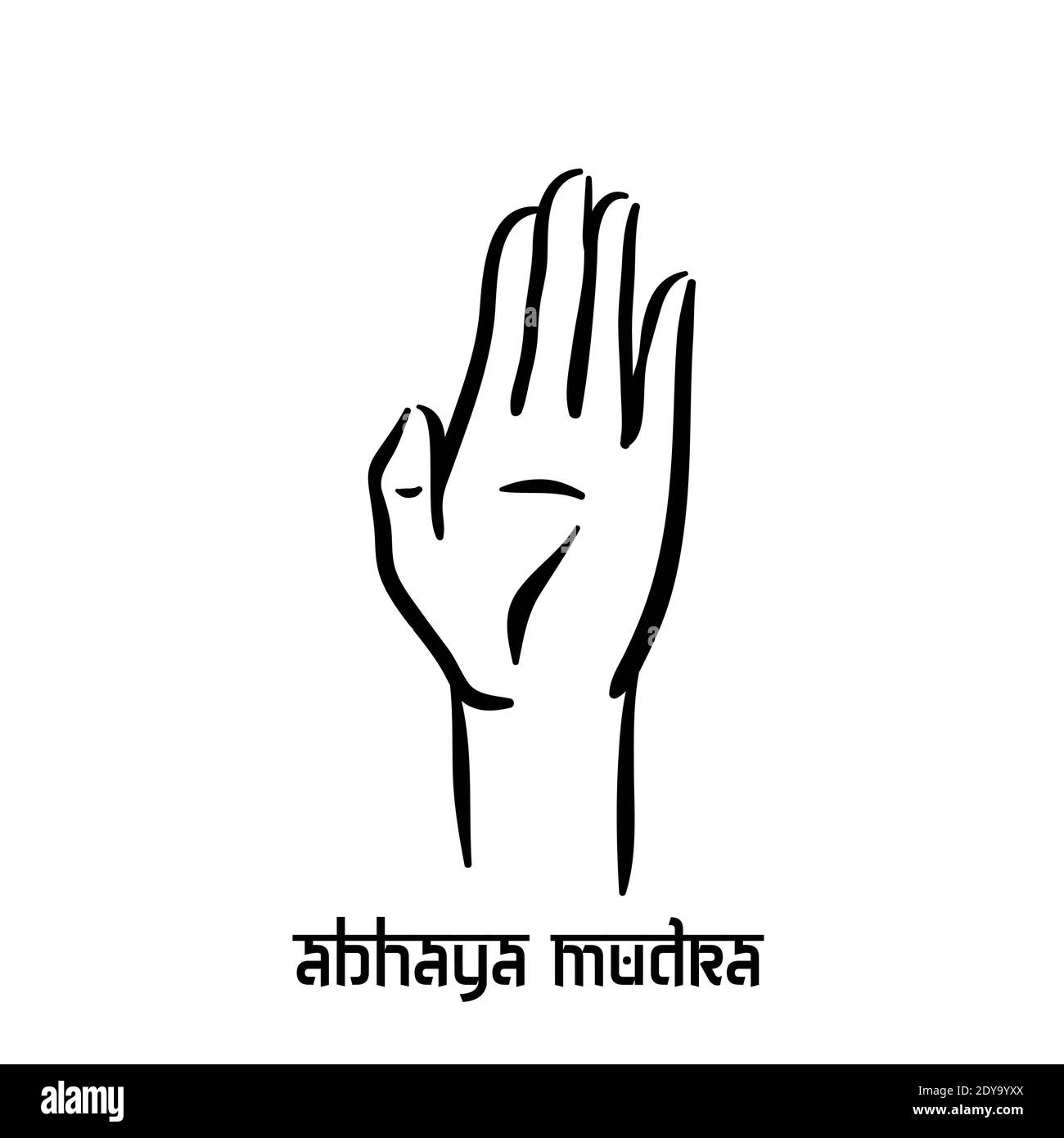 Abhaya mudra Stock Vector Images - Alamy