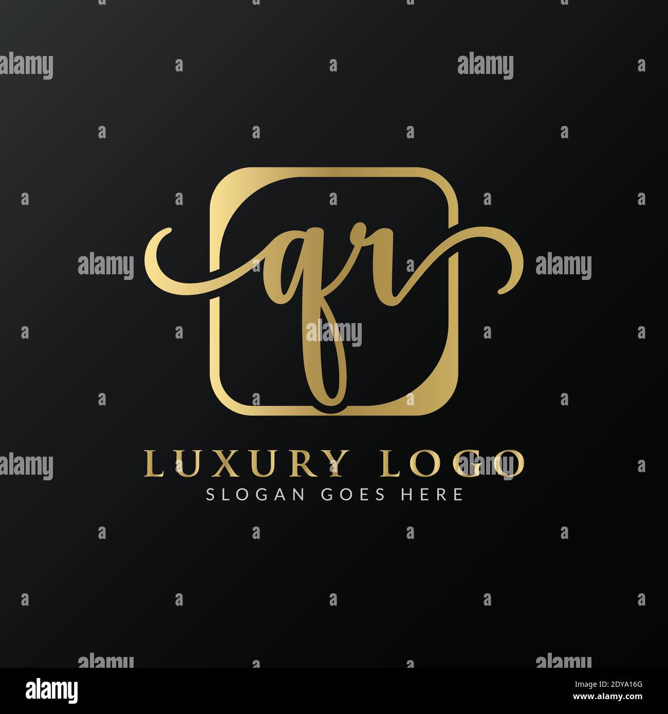 Initial Letter QR Logo Design Vector Template. Modern Luxury QR Letter ...