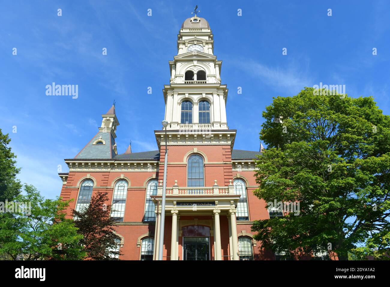 Gloucester City Hall was built in 1870 with Victorian and Second Empire ...