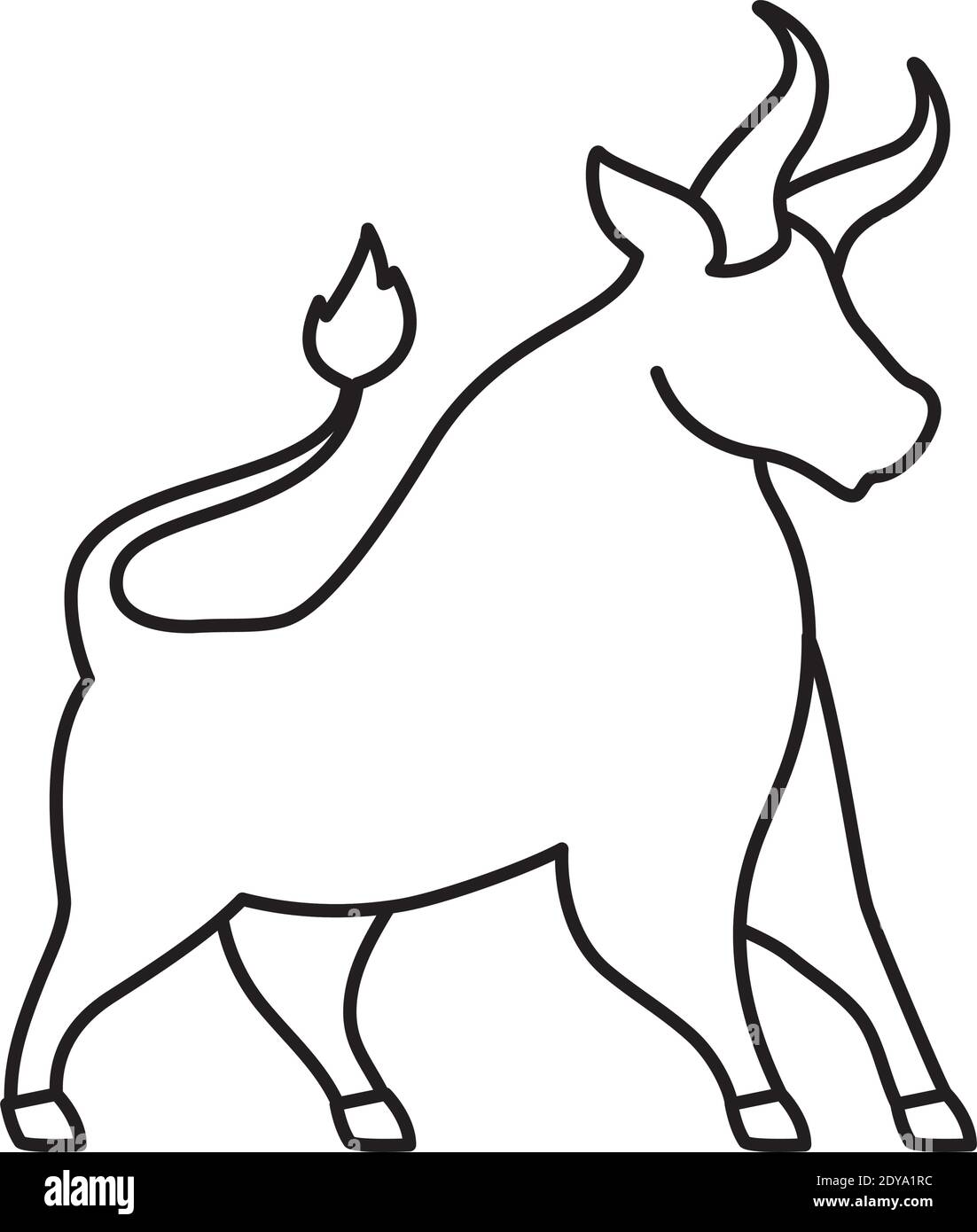 bull with a white background Stock Vector Image & Art - Alamy