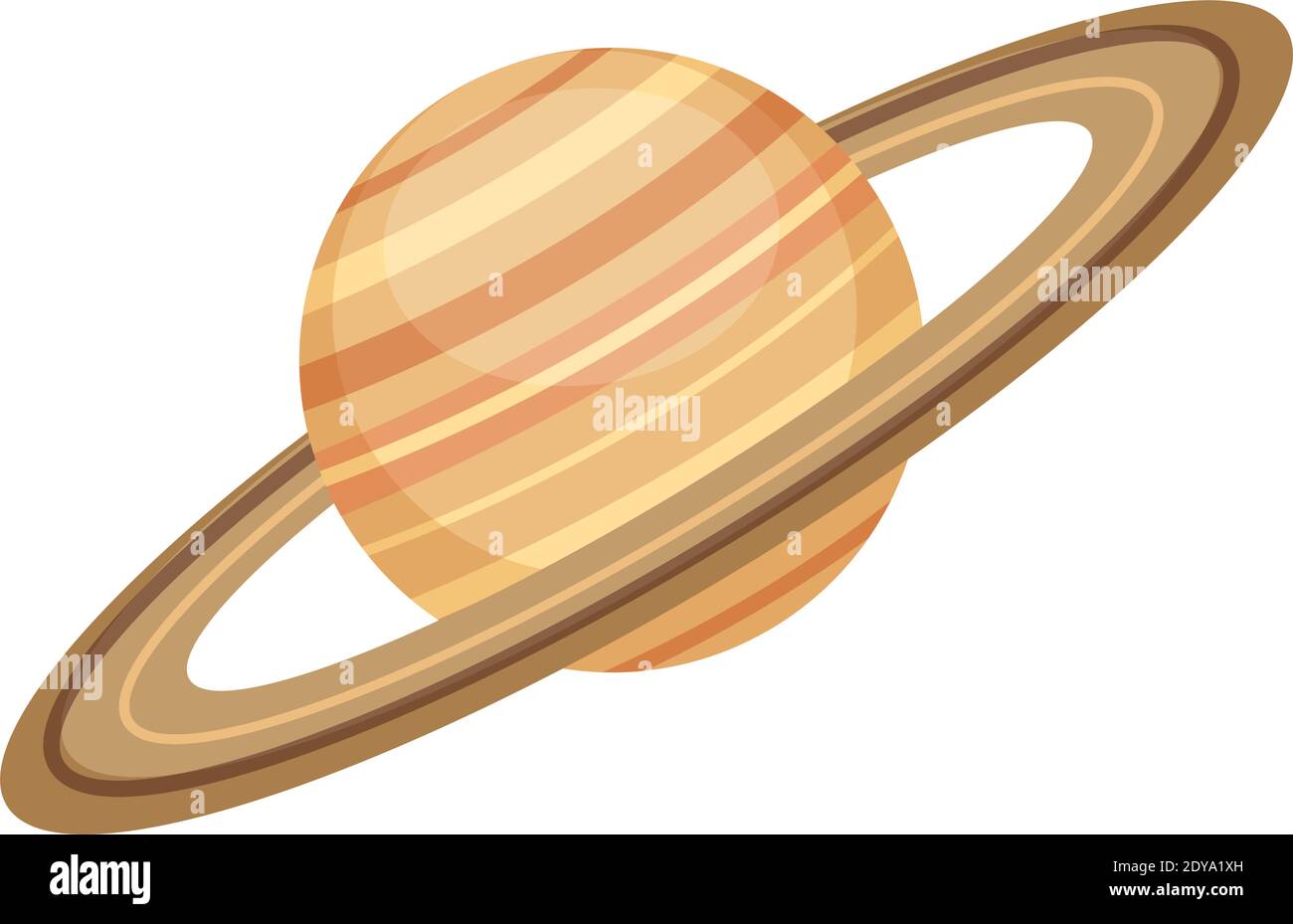 saturn planet icon over white background, colorful design, vector ...